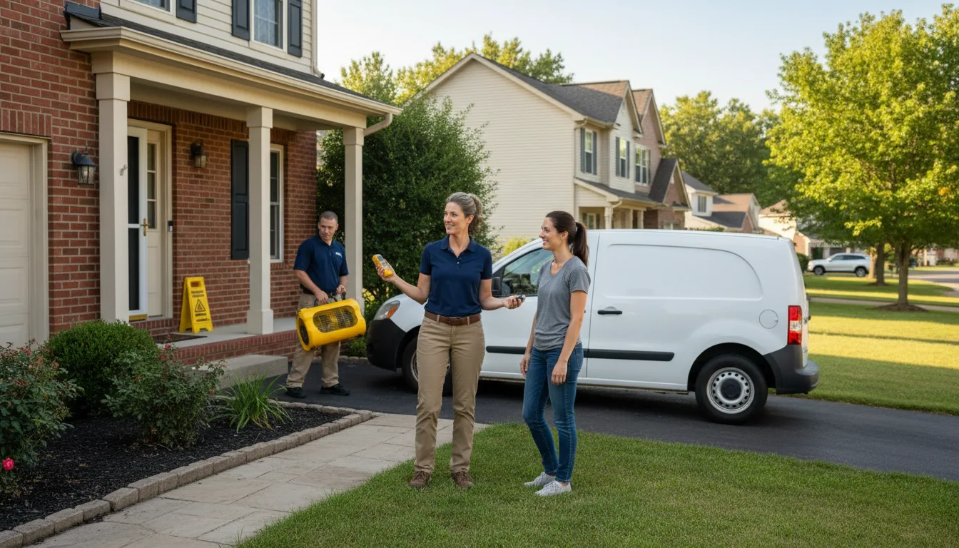 Residential water damage restoration in Isabella, PA